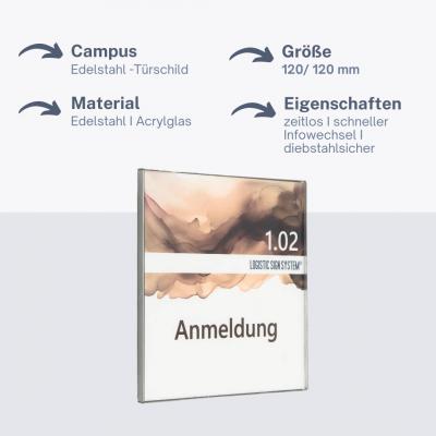 Türschild Campus 120 Edelstahl Schilder